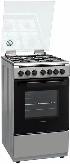Heinner Κουζίνα 50lt με Εστίες Υγραερίου Π50εκ. Inox