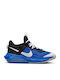 Zoom Crossover Kinder Sportschuhe Basketball mit Schnürsenkeln Blau