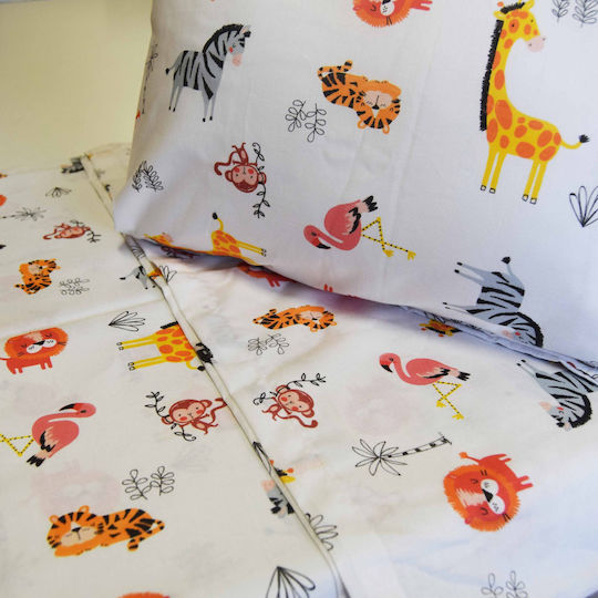 Decocraft Baby Bettbezug Safari Orange 110x140cm.
