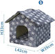 Nobleza Stars Hundehaus Stoff Innenbereich Gray 53x50x43cm