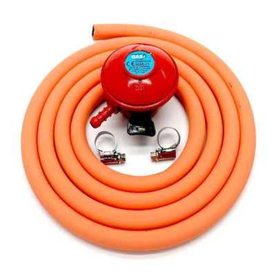 Medium Pressure Set Gas Hose & Regulator 1m