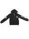 Joyce Girls Hooded Sweatshirt with Zipper Black