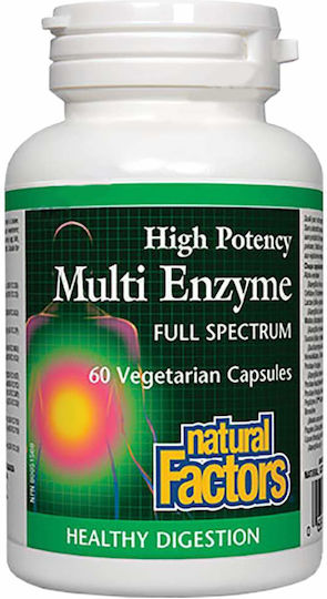 Natural Factors Multi Enzyme 60 вегетариански капсули