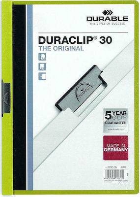 Durable Ντοσιέ με Κλιπ για Χαρτί A4 Πράσινο Duraclip 30 2200