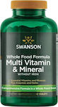 Swanson Whole Food Formula Multi Vitamin & Mineral Vitamin for Energy & Immune System Boost 90 tabs