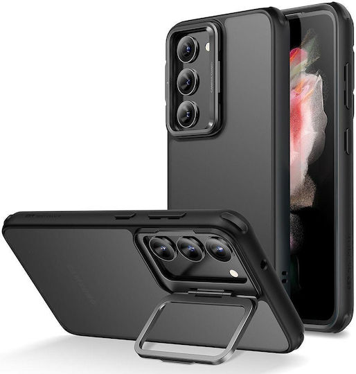 ESR Classic Kickstand Umschlag Rückseite Silikon 1.2mm Frosted Black (Galaxy S23+)