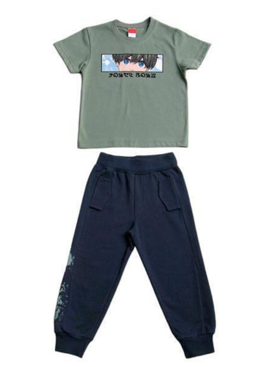 Joyce Kids Set with Pants Summer 2pcs Khaki