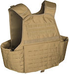 Mil-Tec Kampfweste Plate Carrier Laser Cut mit Molle-System Braun