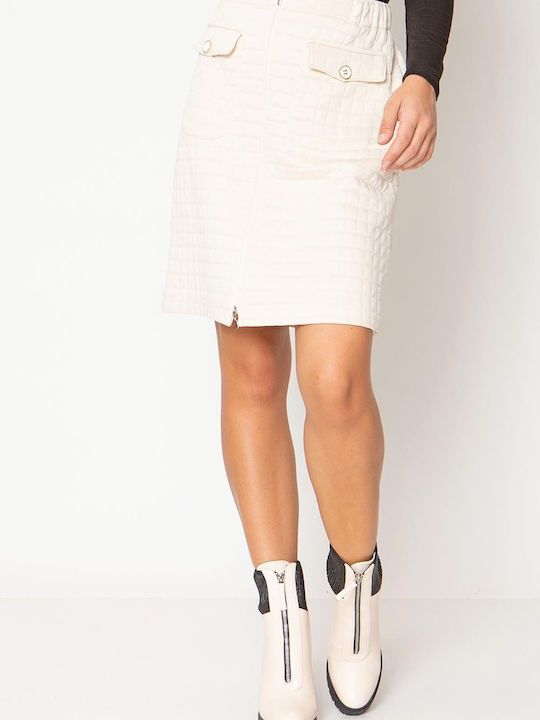 Quilted skirt - EKROU