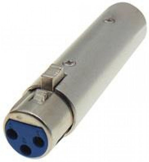 Μετατροπέας XLR male σε XLR female Ασημί 1τμχ JT2149