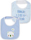 Energiers 11-223495-0 Bib from 100% Cotton with Button Light Blue 2pcs