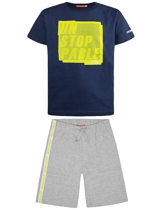 Energiers Kinder Set mit Shorts Sommer 2Stück Blau