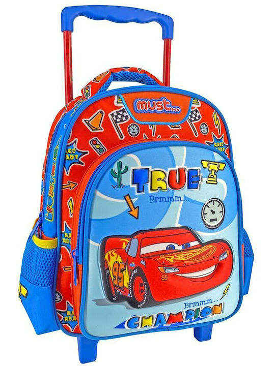 Must Cars True Champion School Bag Trolley Kindergarten Multicolored