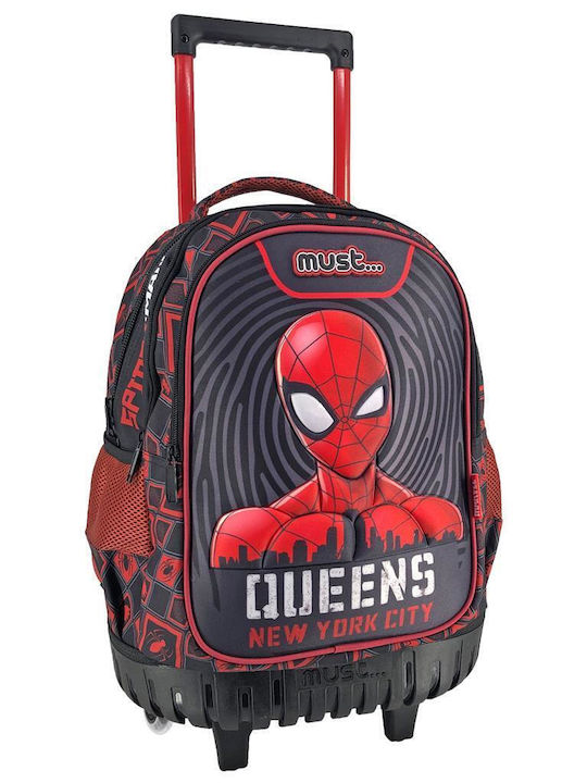 Must Spiderman Queens New York City Σχολική Τσάντα Τρόλεϊ Δημοτικού Πολύχρωμη