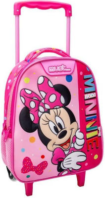 Must Minnie Σχολική Τσάντα Τρόλεϊ Νηπιαγωγείου σε Ροζ χρώμα