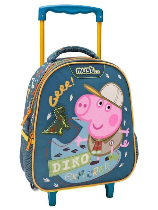 Must George Dino Explorer Ghiozdan Școlar Troler Grădinița Multicolor