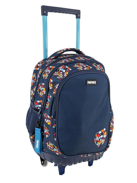 Must Fortnite Cube School Bag Trolley Elementary, Elementary in Blue color