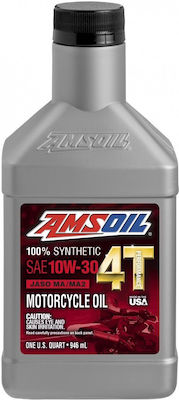 Amsoil Synthetic Motorcycle Oil for Four-Stroke Engines 10W-30 1lt