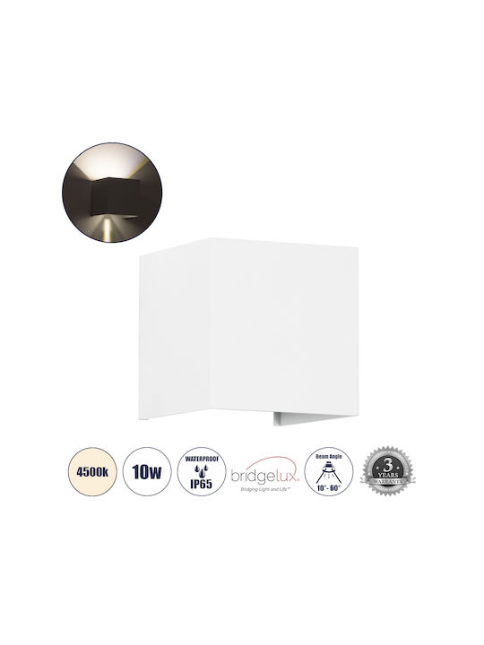 GloboStar Axis-S Waterproof Wall-Mounted Outdoor Ceiling Light IP65 with Integrated LED White