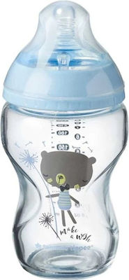 Tommee Tippee Glasflasche Closer to Nature Gegen Koliken mit Silikonsauger für 0+, 0+ m, Monate Light blue 250ml 1Stück