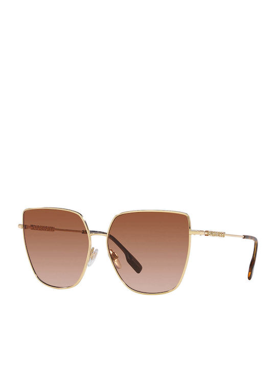 Burberry Alexis Sunglasses Χρυσά with Metal Frame & Brown Lens Burberry Alexis Sunglasses Χρυσά with Metal Frame & Brown Lens
