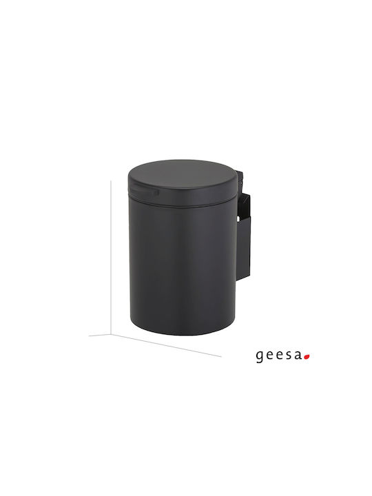 Geesa 644-400 Inox Badezimmer Mülleimer 3Es Schwarz