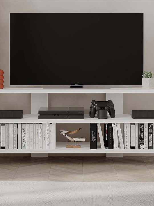TV Stand Thales White L110xD36xH45cm
