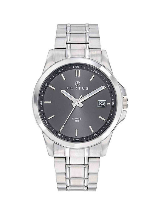 Certus Gents Watch Battery with Silver Metal Bracelet