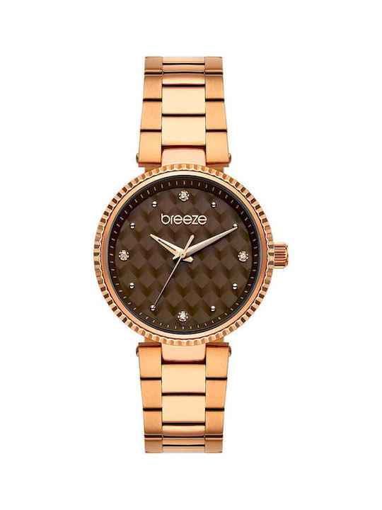 Breeze Bossy Watch with Pink Gold Metal Bracelet