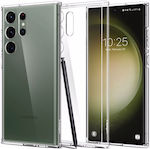 Spigen Ultra Hybrid Back Cover Πλαστικό / Σιλικόνης Crystal Clear (Galaxy S23 Ultra)