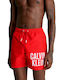 Calvin Klein Medium Drawstring Intense Herren Badebekleidung Shorts Rot