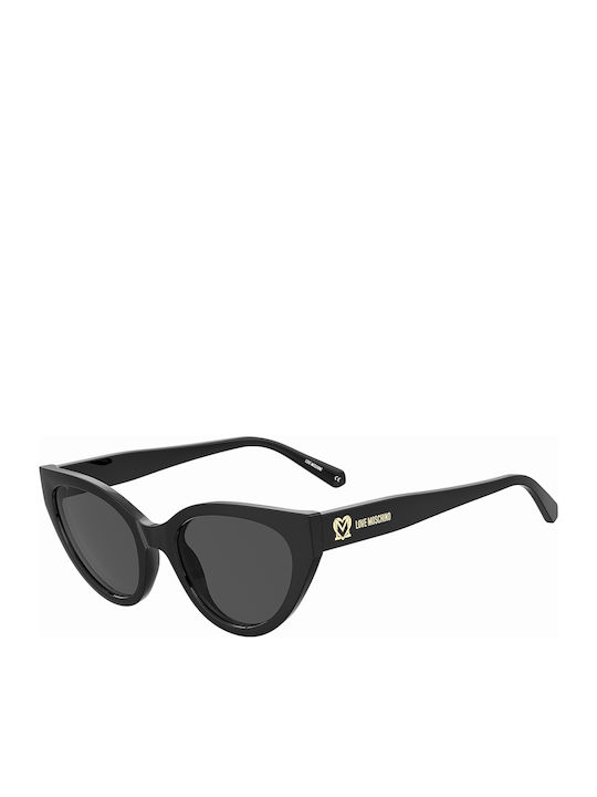 Women's Sunglasses with Multicolour Plastic Frame and Black Lens