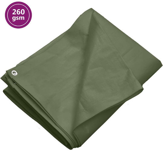 vidaXL Waterproof Tarpaulin 260gr/m² 3x2m. Heavy Duty Green