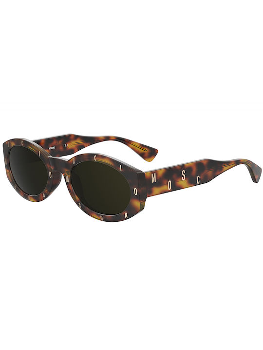 Moschino Women's Sunglasses with Brown Tartaruga Plastic Frame and Brown Lens MOS141/S 05L/70