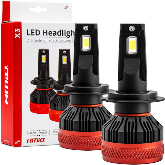 AMiO Autolampen X3 H11 H9 H16 H8 Canbus LED 6500K Kaltes Weiß 16V 90W Menge