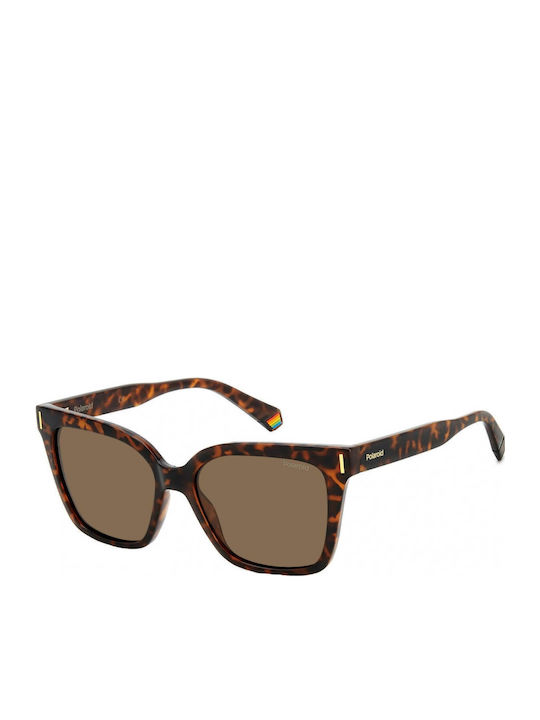 Polaroid Women's Sunglasses with Brown Tartarug...