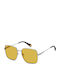 Polaroid Women's Sunglasses with Silver Metal Frame and Yellow Polarized Lens PLD6194/S/X 6LB/MU