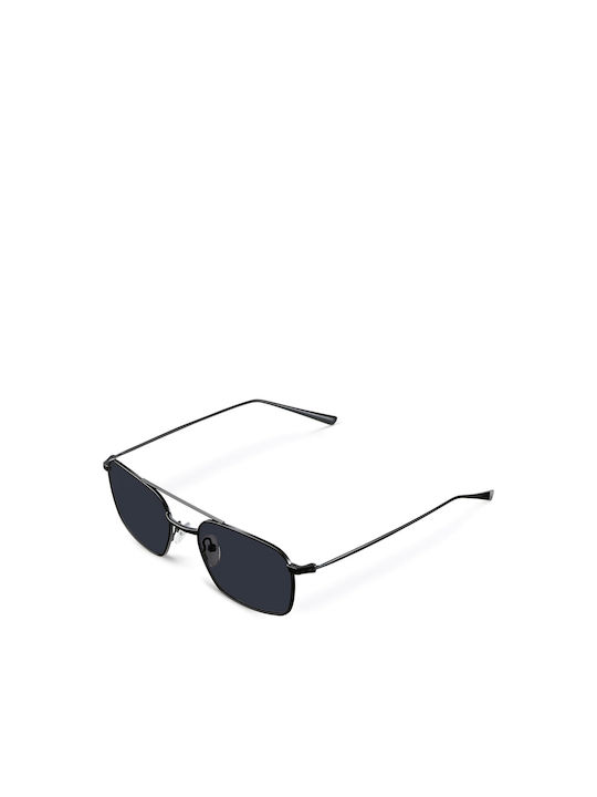 Meller Sudi Men's Sunglasses with All Black Metal Frame and Black Lens SD-TUTCAR