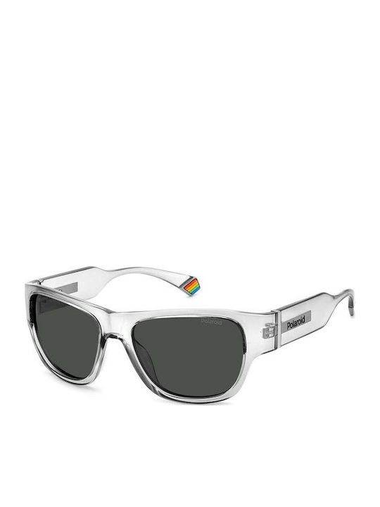 Polaroid Unisex Sunglasses with Grey Horn-Rimme...
