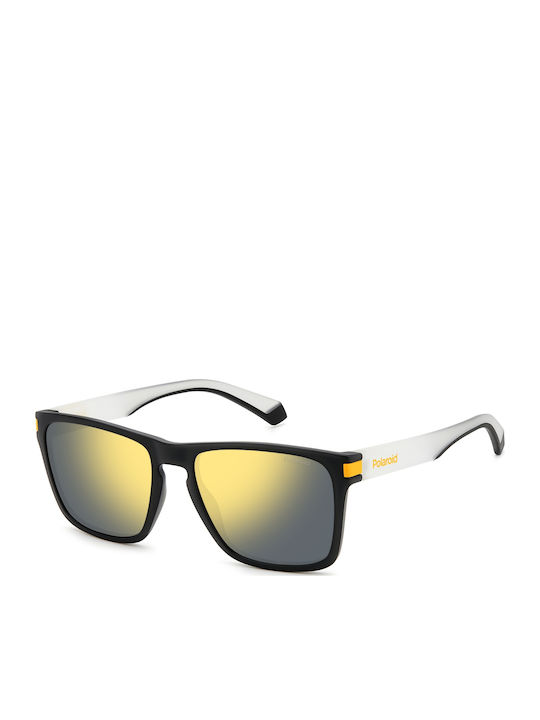 Polaroid Men's Sunglasses with Black Plastic Frame and Gold Polarized Mirror Lens PLD2139/S PGC/LM
