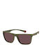 Polaroid Men's Sunglasses with Green Plastic Frame and Brown Polarized Lens PLD2141/S 0L9/KL