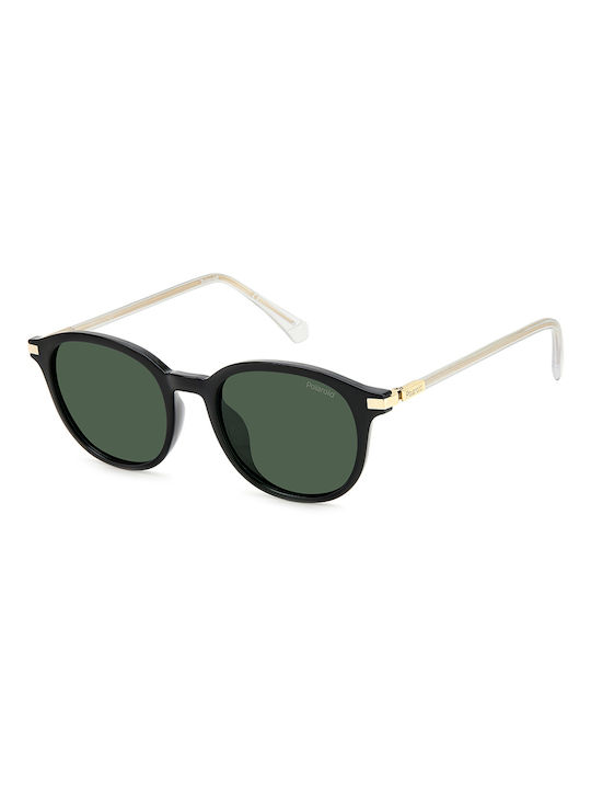 Polaroid Sunglasses with Black Plastic Frame and Green Polarized Lens PLD4148/G/S/X 7ZJ/UC