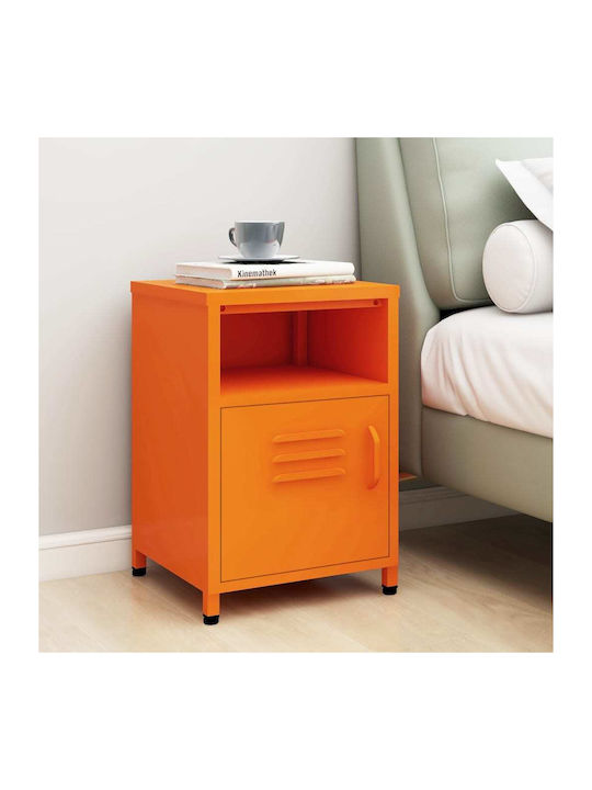 Nachttisch Metall Orange 35x35x51cm