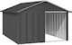 vidaXL Hundehaus Metallisch Außenbereich Gray 116.5x153x81.5cm