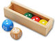 Dice of Wood Multicolour 5pcs