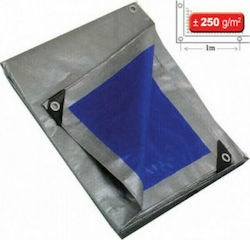 Krausmann Wasserdicht Plane 250gr/m² 3x2m. Hohe Beanspruchung Silber
