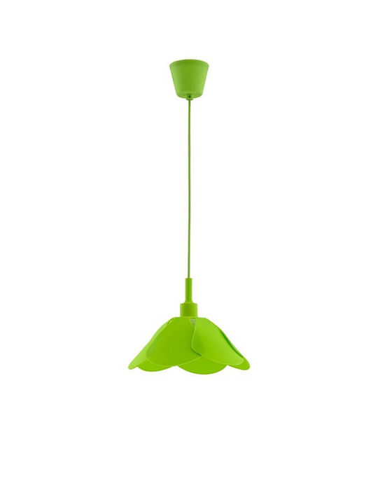 Nova Luce Udine Pendant Light Single-Light Bell for Socket E27 Green