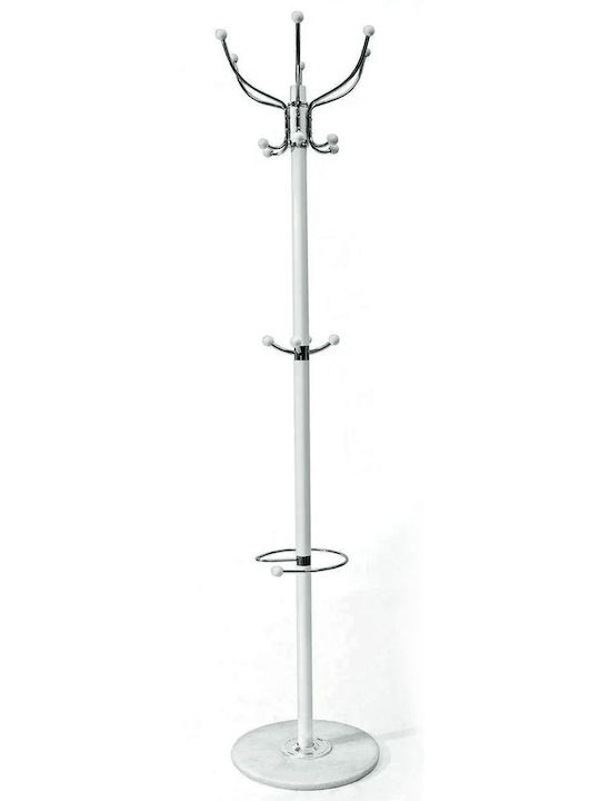 General Trade Metallic Coat Rack White 600700 36.5x36.5x175cm