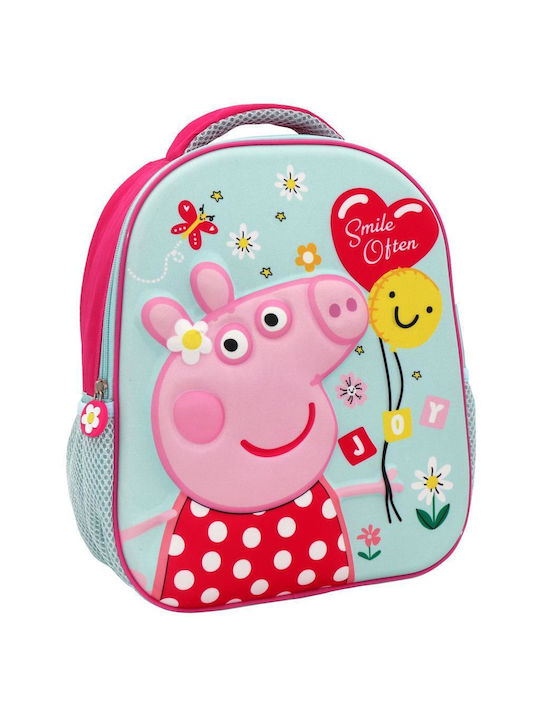 Must Peppa Pig School Bag Backpack Kindergarten Multicolored L26 x W10 x H32cm