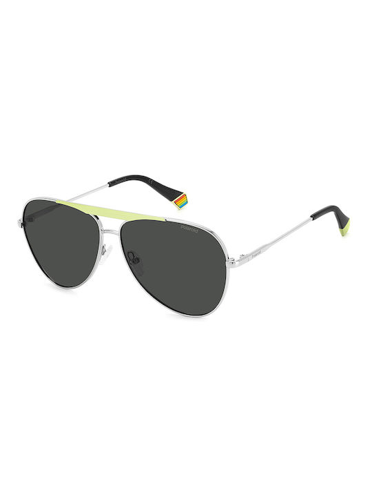 Polaroid Sonnenbrillen mit Silber Rahmen und Gr...